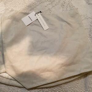 Michelle Mason ivory Mini Skirt lamb skin lined. NWT